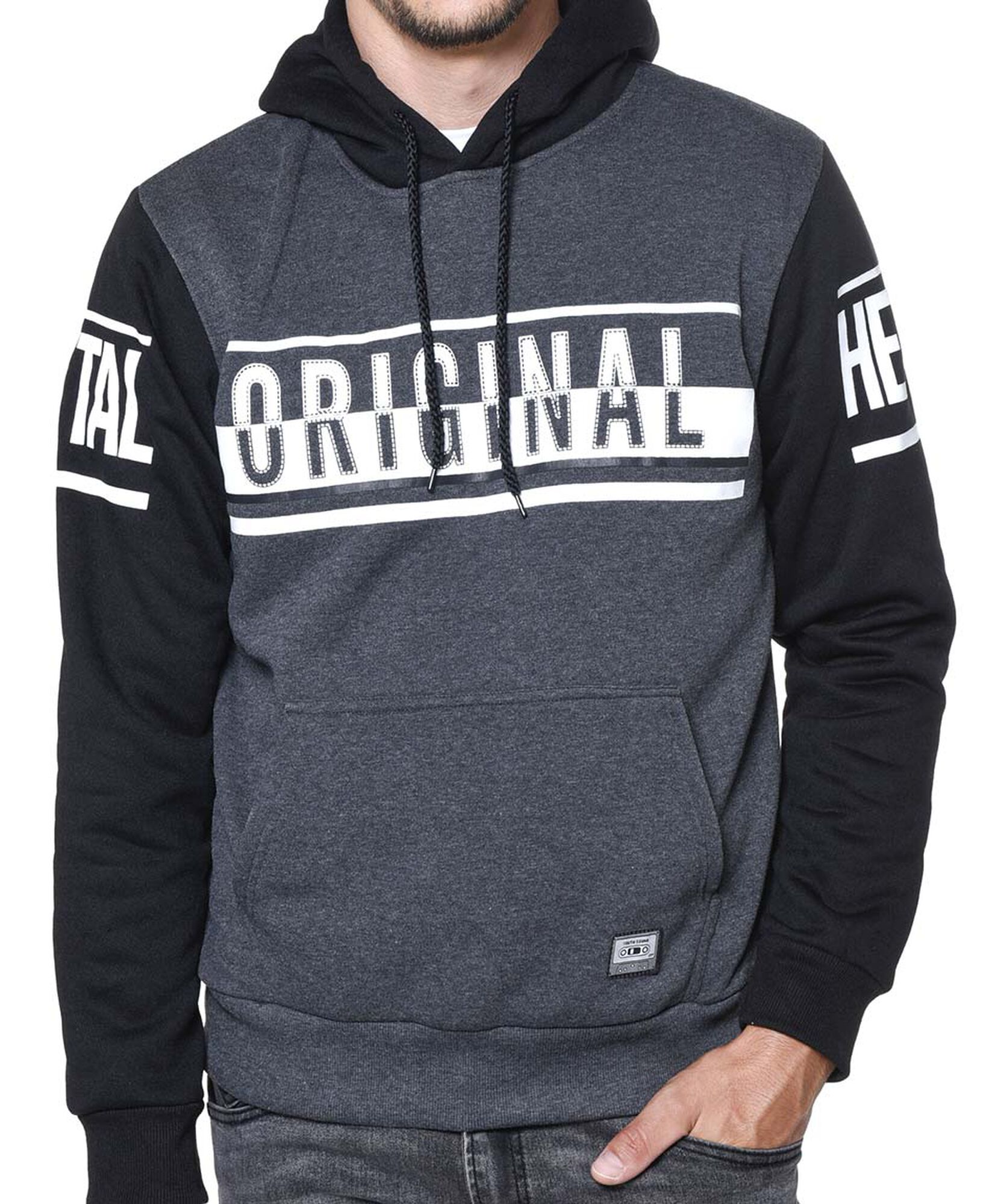 Poleron capucha print Poleron capucha print