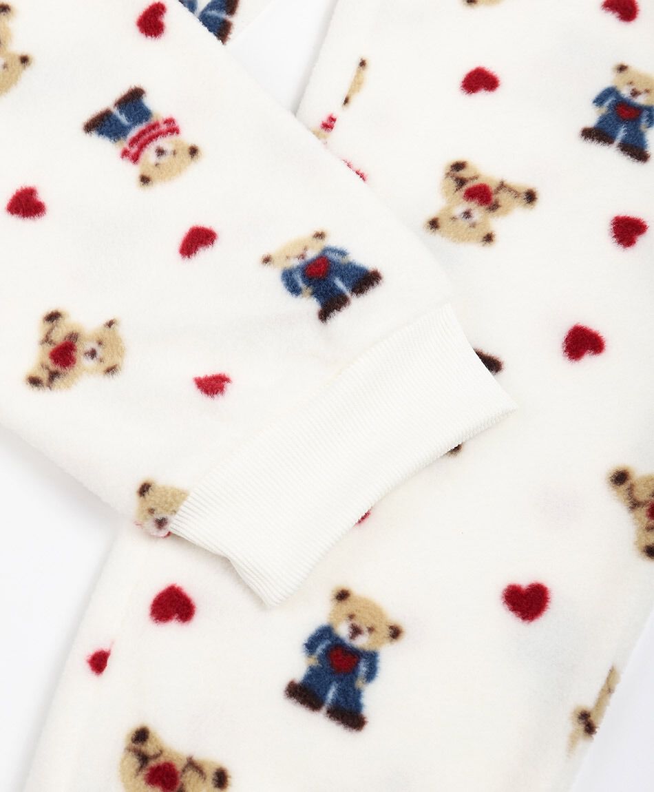 Pijama mujer polar ositos y corazones