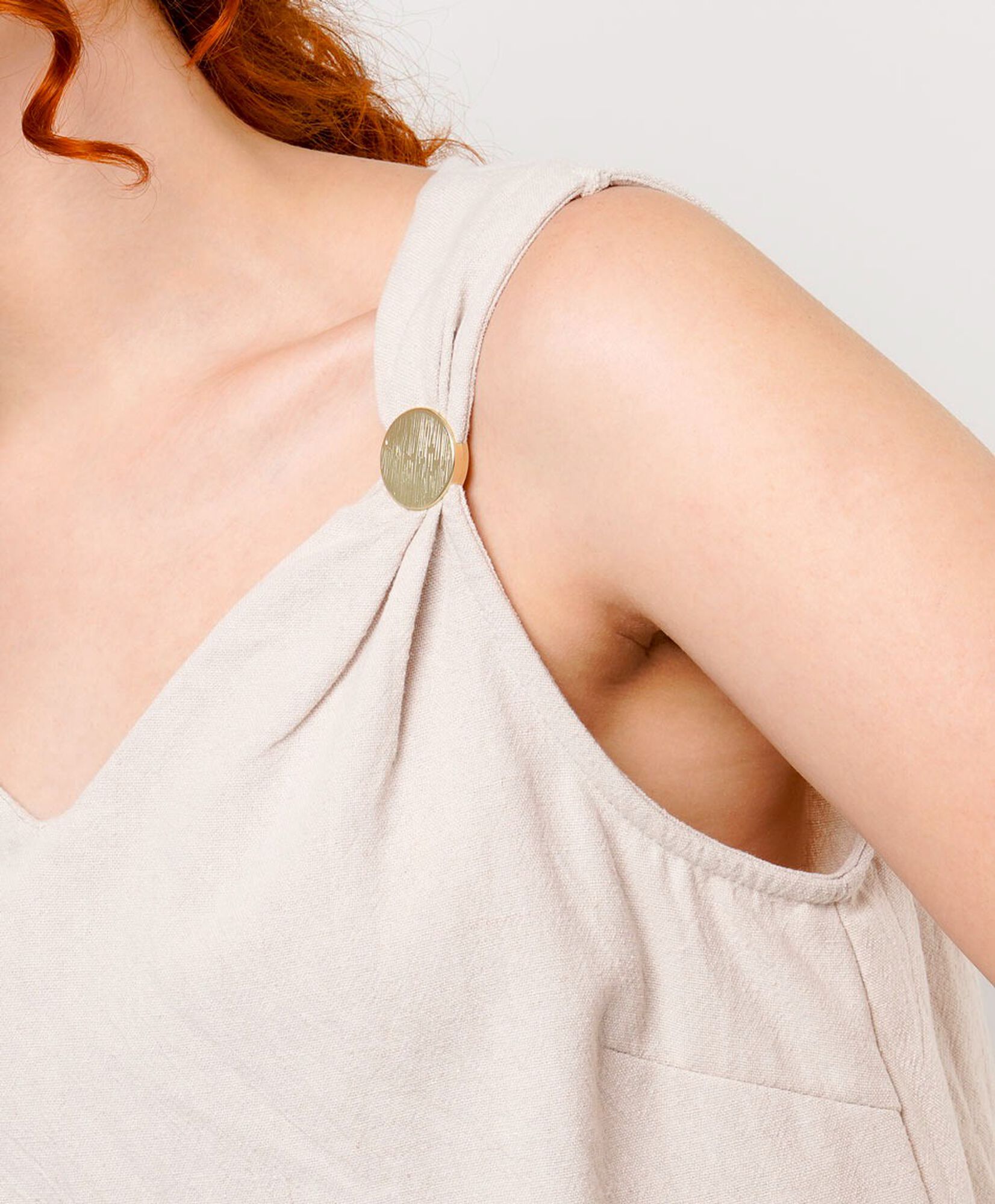 Blusa mujer lino accesorio Blusa mujer lino accesorio