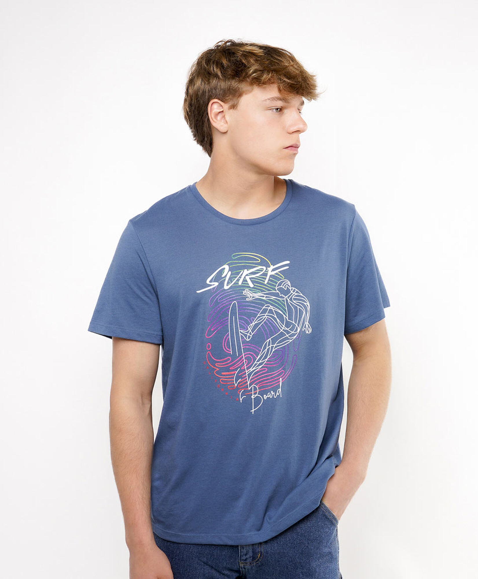Polera hombre dibujo surf Polera hombre dibujo surf