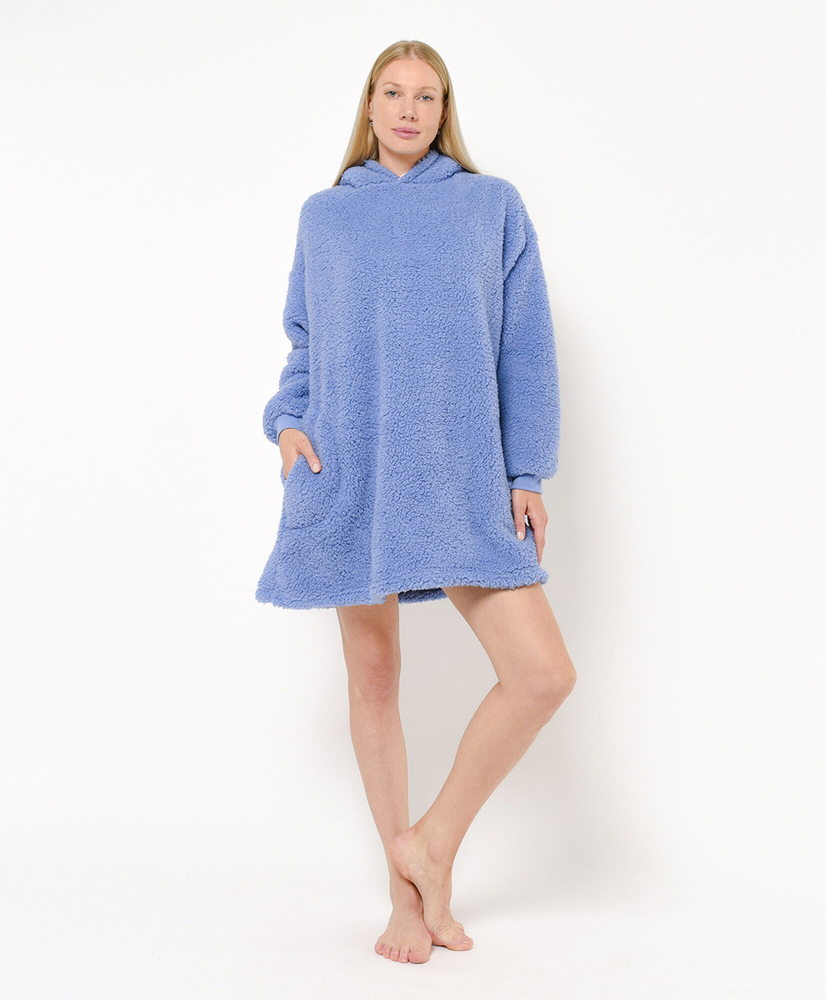 Polerón manta mujer azul Polerón manta mujer azul