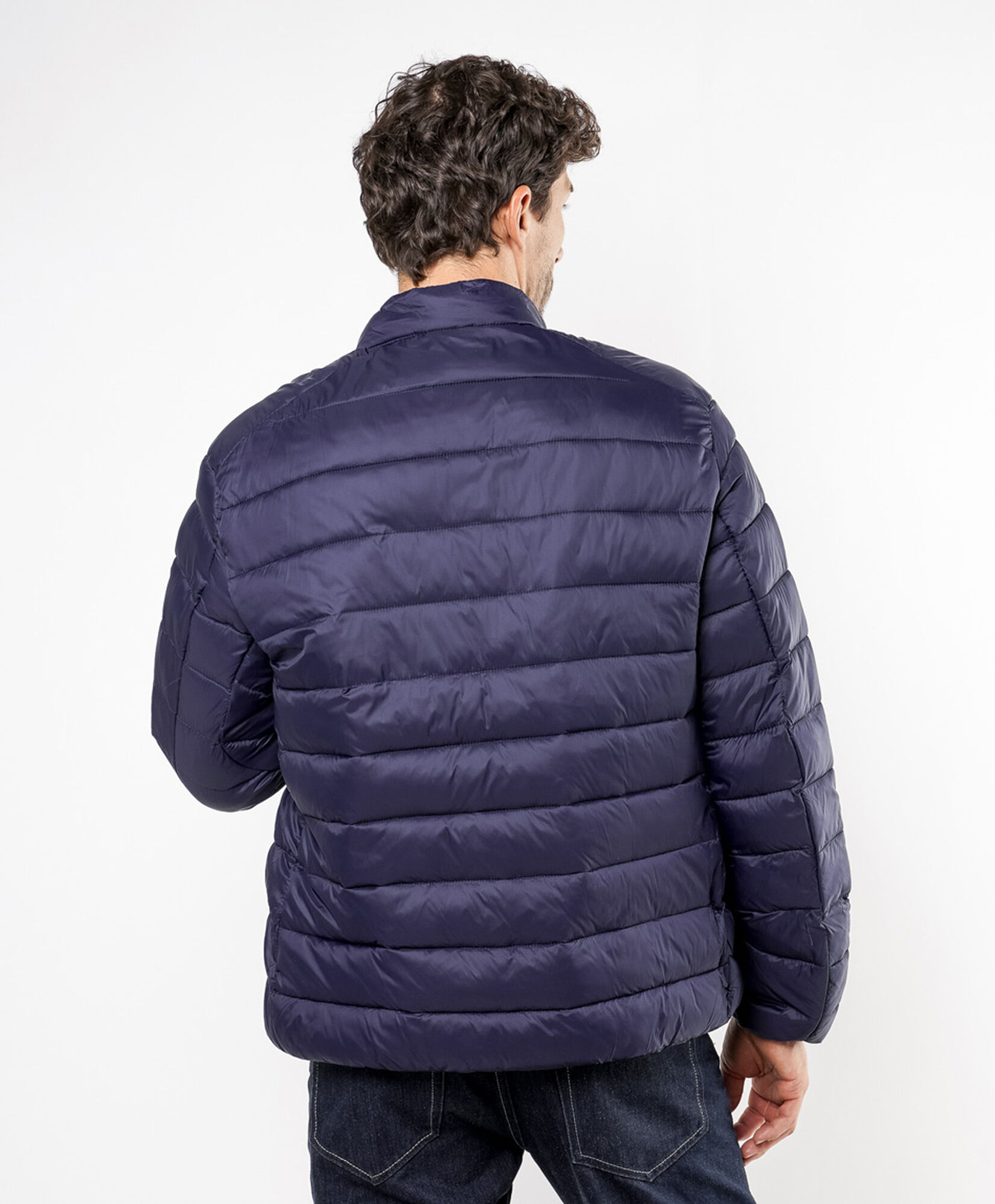 Parka hombre sin gorro azul Parka hombre sin gorro azul