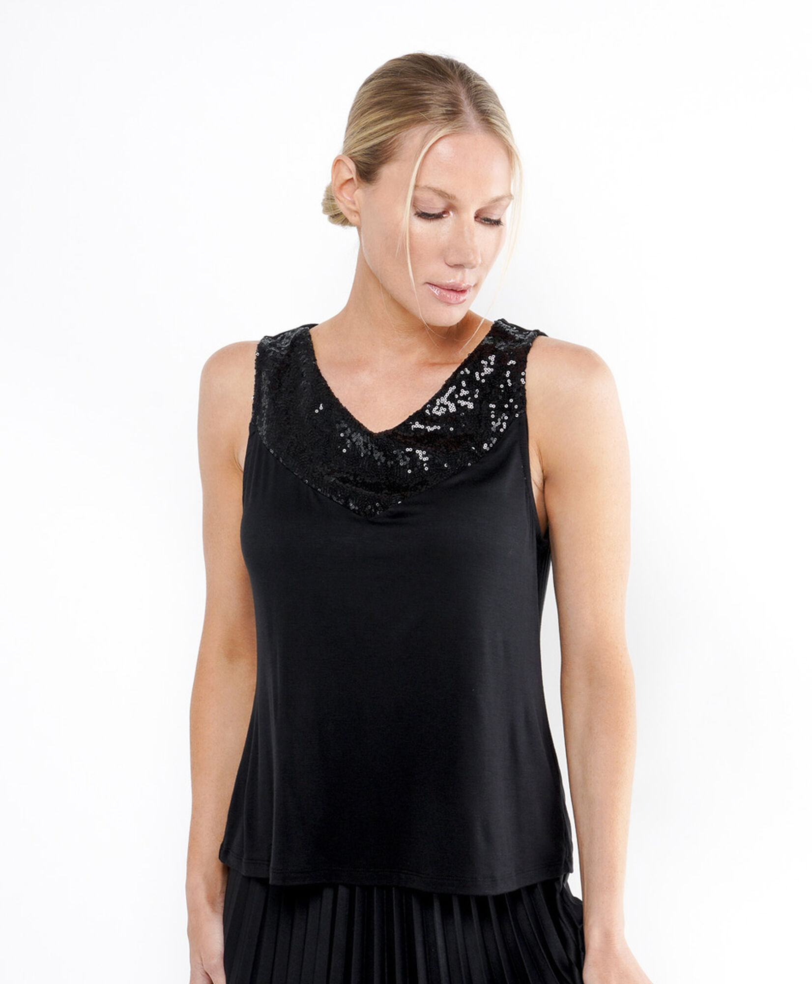 Polera mujer top lentejuelas Polera mujer top lentejuelas
