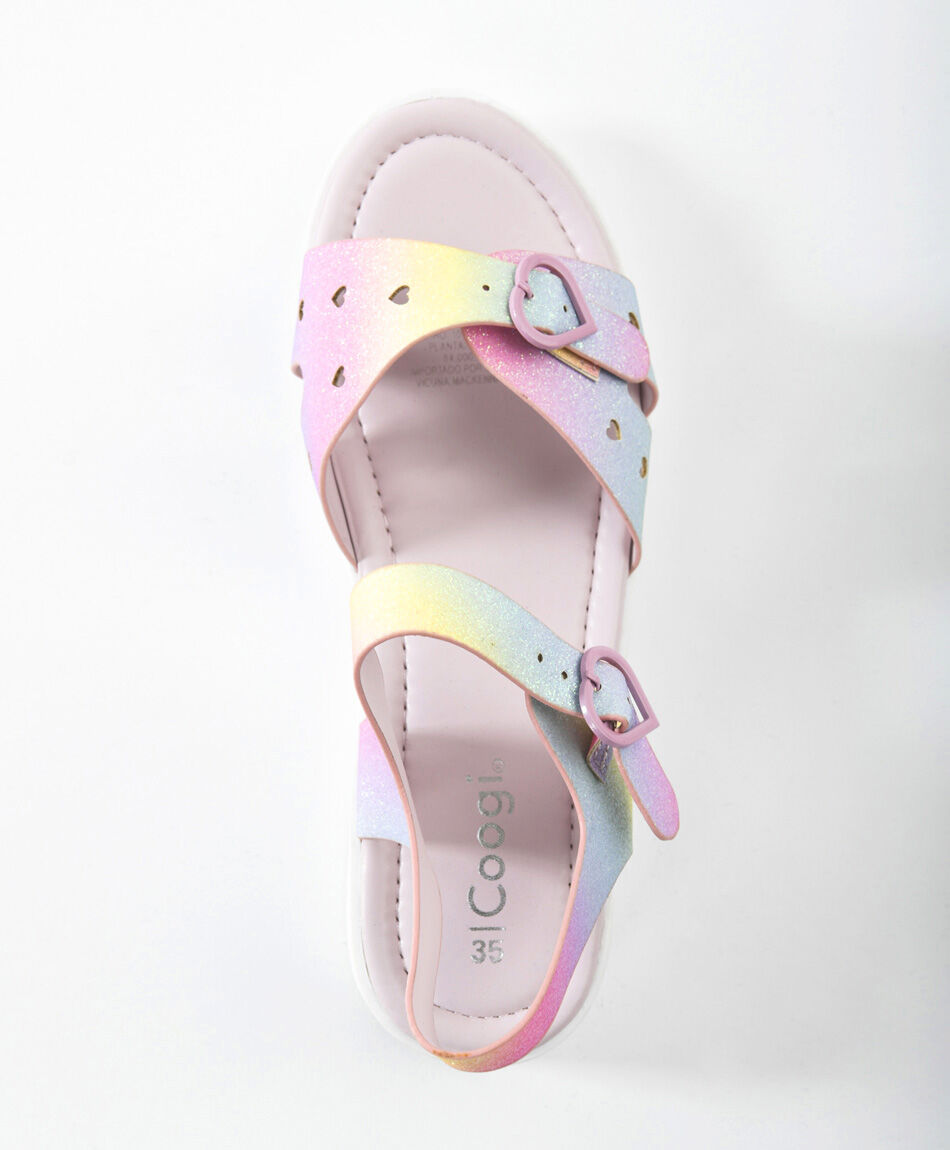 Sandalias ni&ntilde;a tie dye brillos