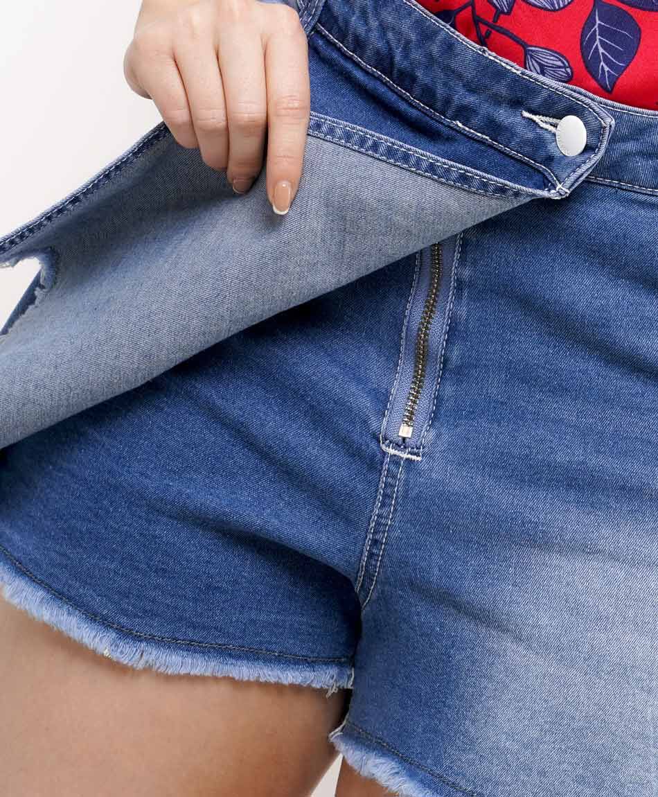 Short mujer dise&ntilde;o falda mezclilla