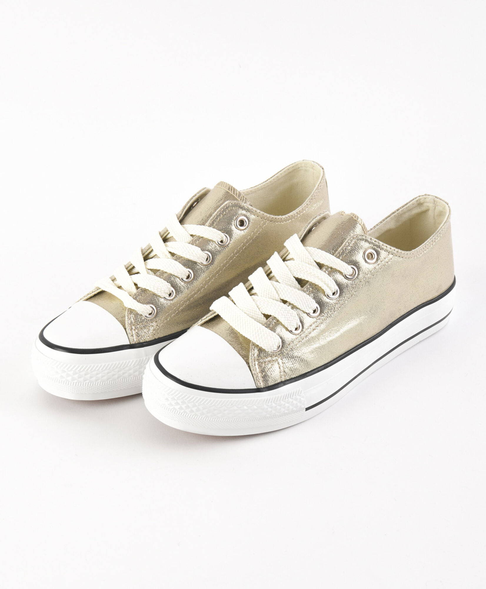 Zapatilla mujer brillante dorada Zapatilla mujer brillante dorada