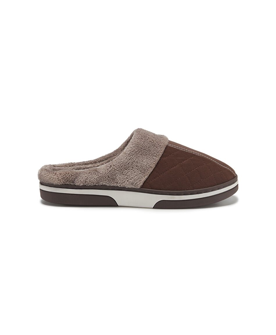Pantufla hombre mix texturas