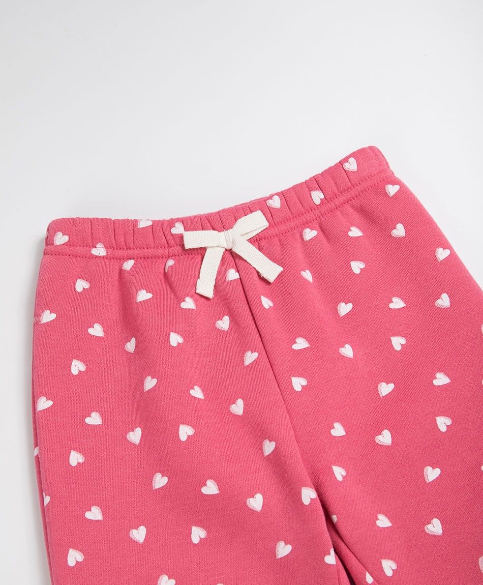 Pantal&oacute;n buzo beb&eacute; corazones