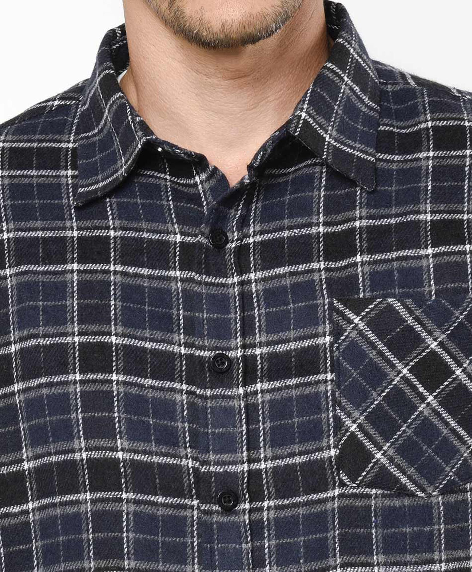 Camisa hombre leñadora azul oscuro Camisa hombre leñadora azul oscuro