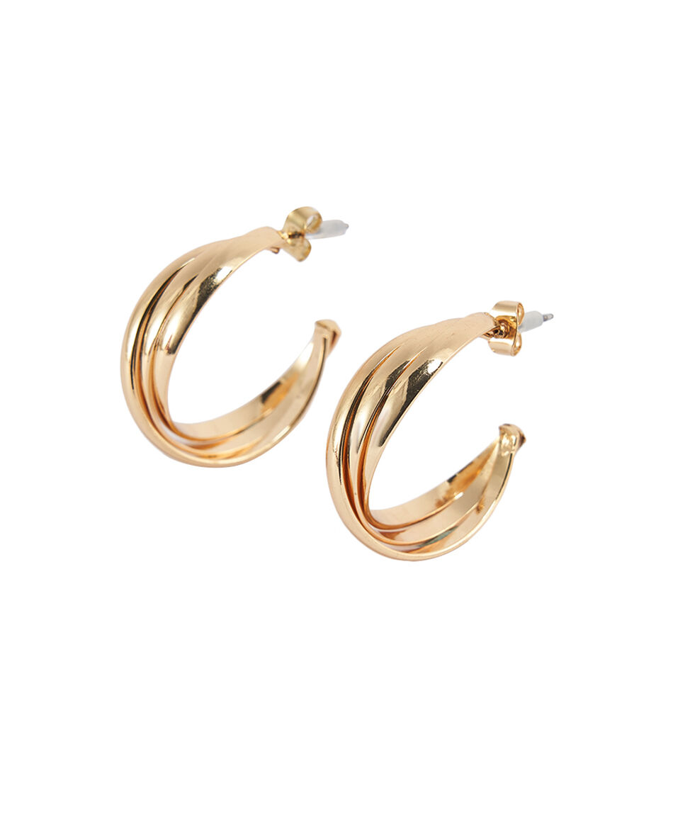 Aros mujer elegente gold