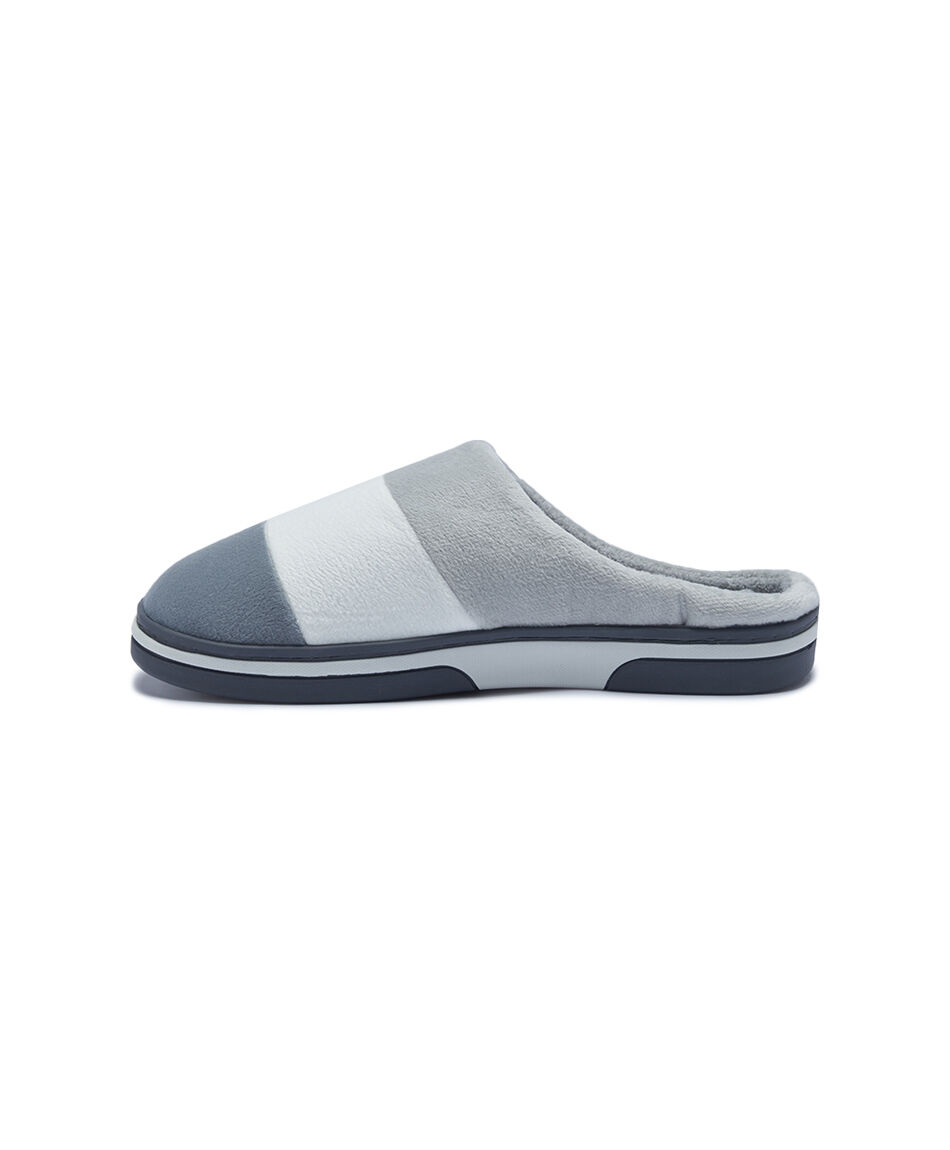 Pantufla hombre tonos gris
