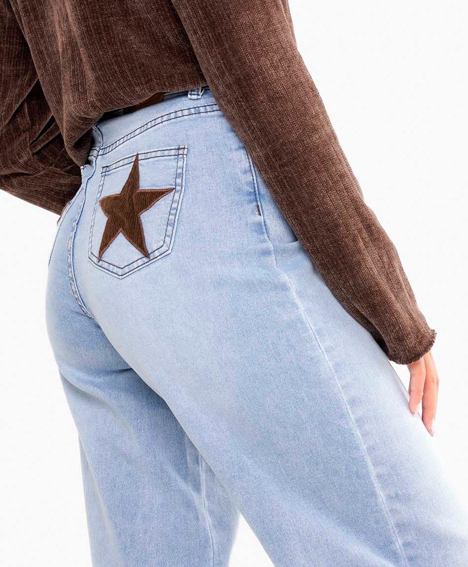 Jeans mujer estrella brown