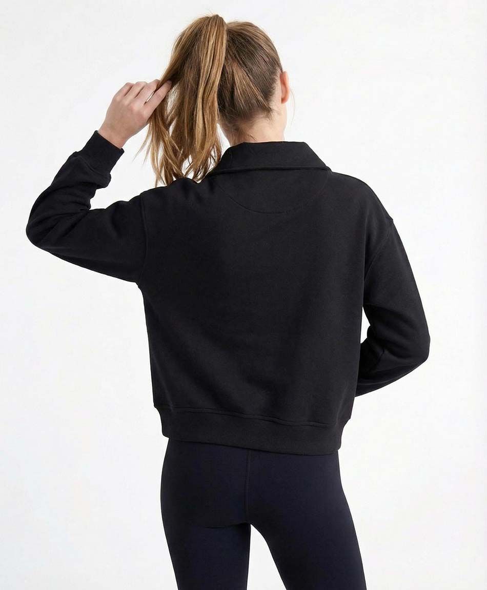 Poler&oacute;n deportivo mujer cierre medio black