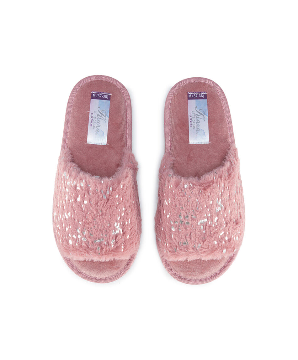 Pantufla mujer brillos sin punta