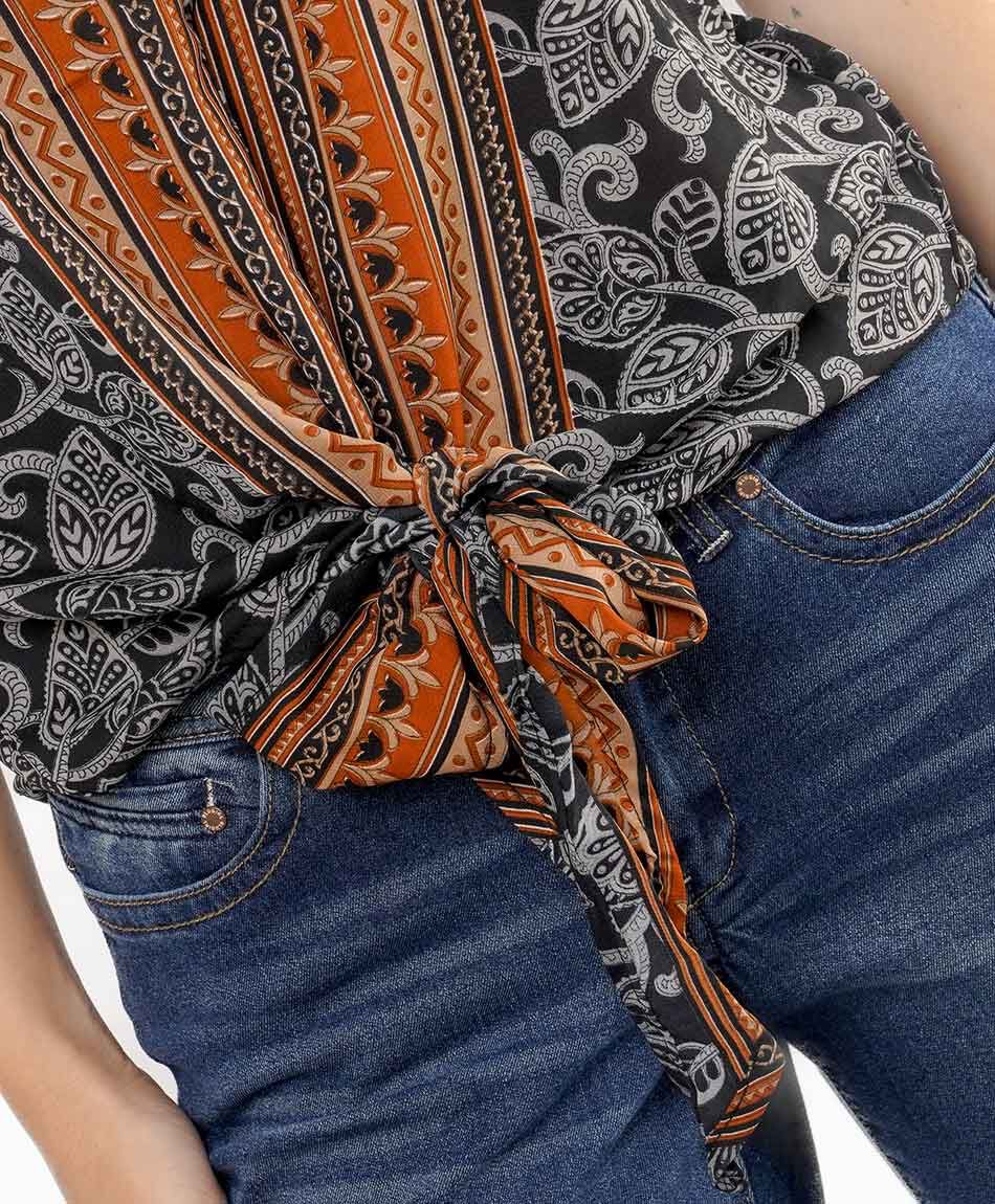 Blusa mujer top nudo