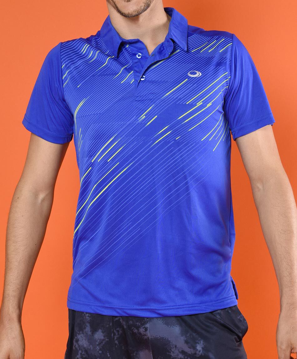 Polera deportiva manga corta cuello piqu&eacute;