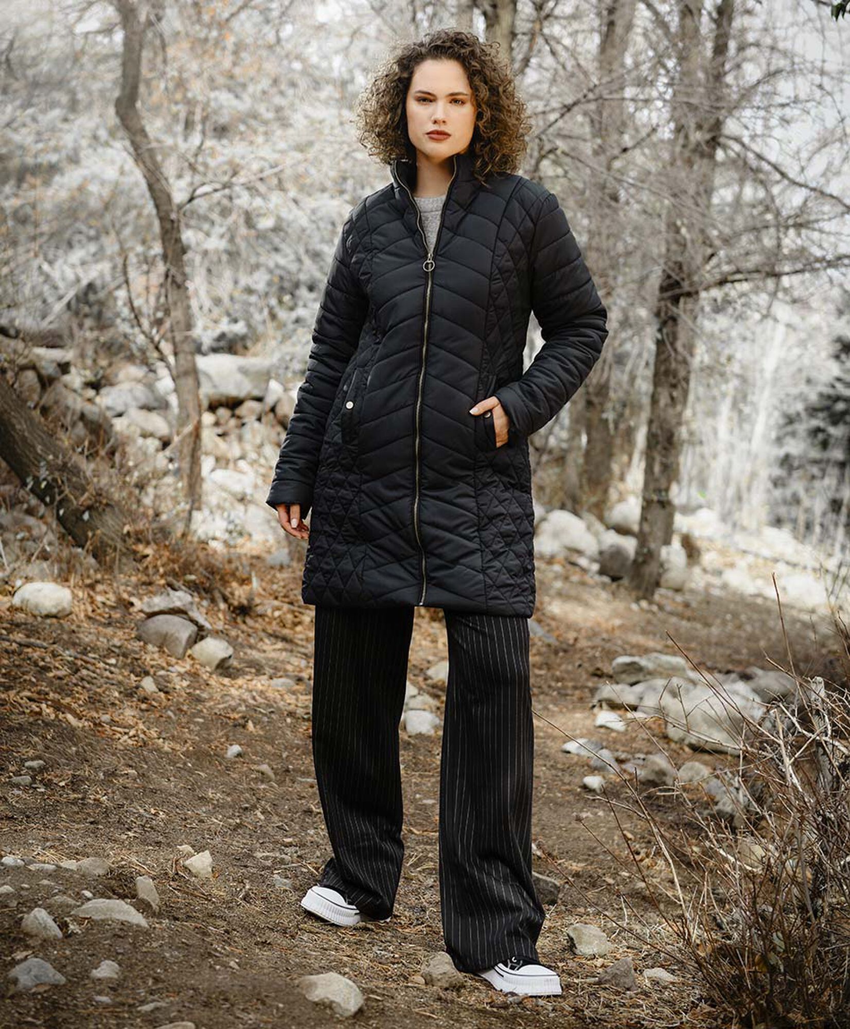 Parka mujer rombos larga Parka mujer rombos larga