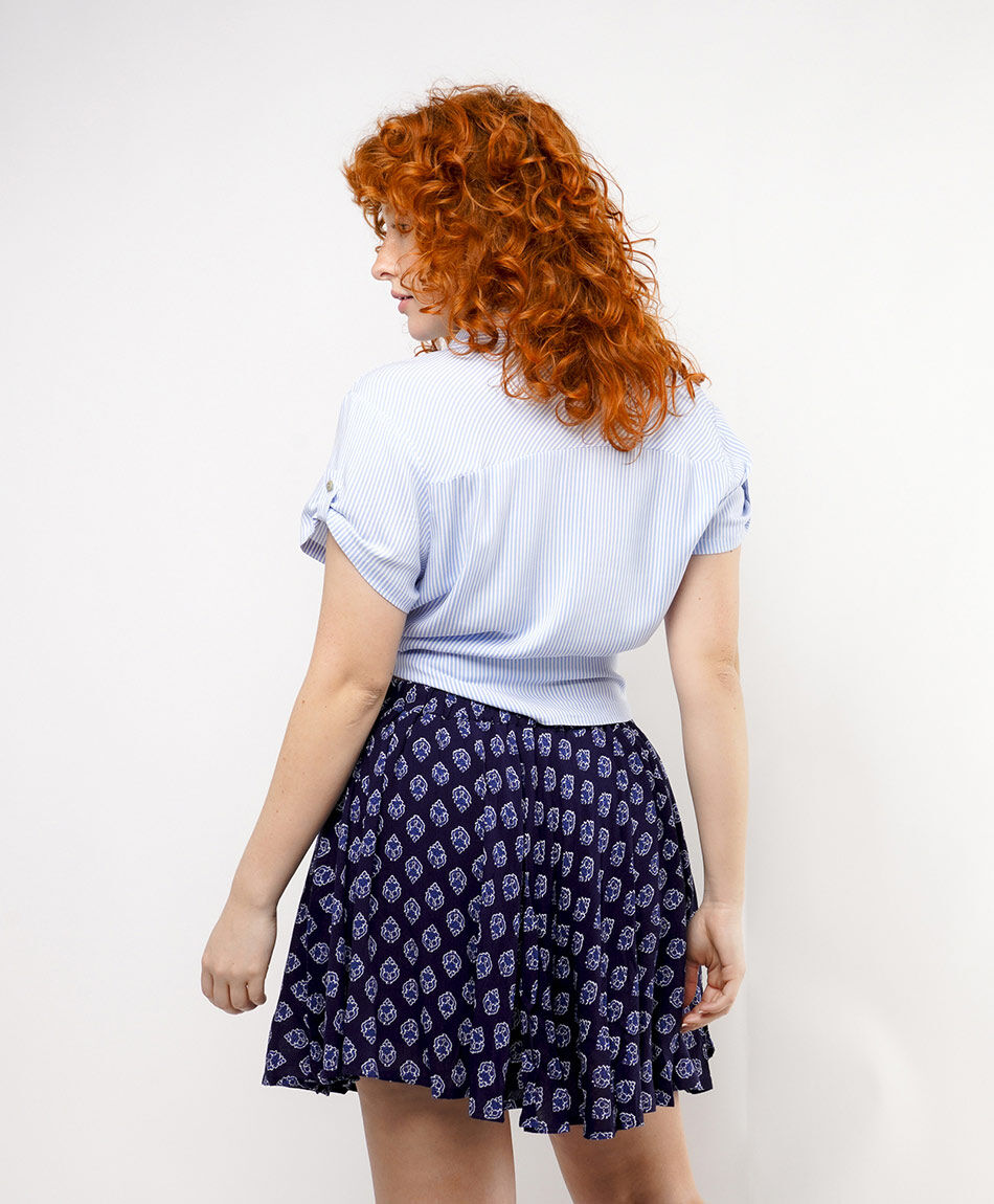 Falda mujer short print flor