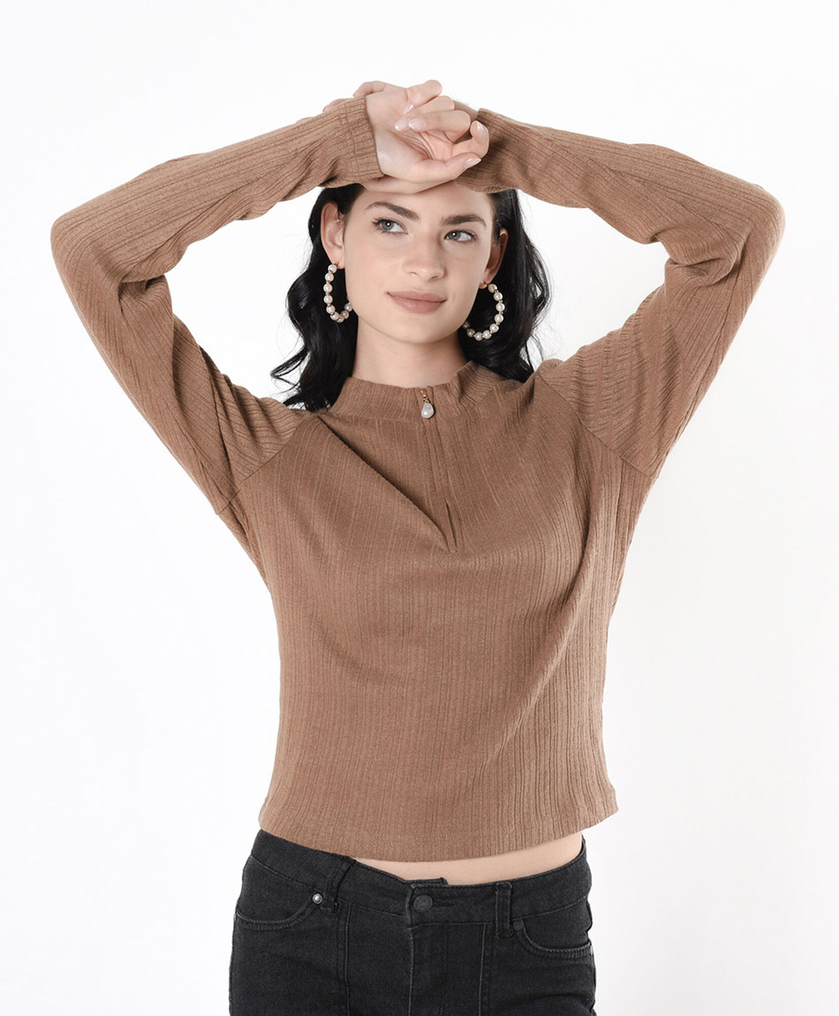 Polera mujer medio cierre Polera mujer medio cierre