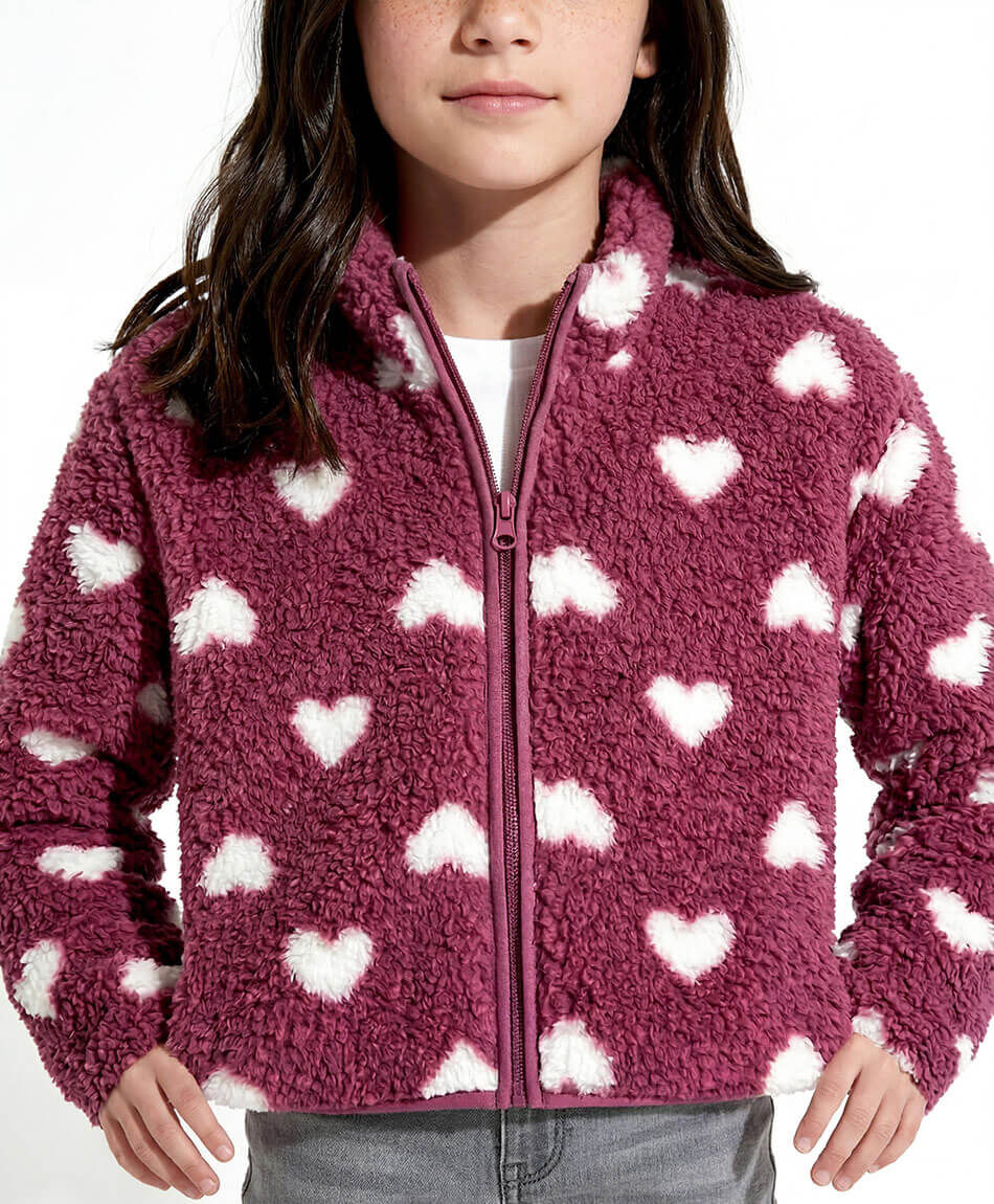 Poler&oacute;n ni&ntilde;a corazones pink