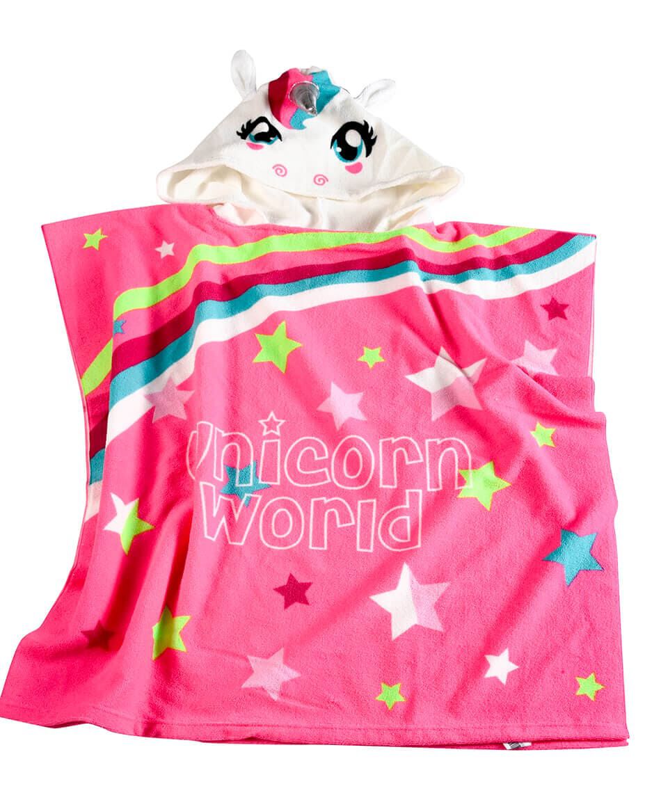 Poncho nina unicornio