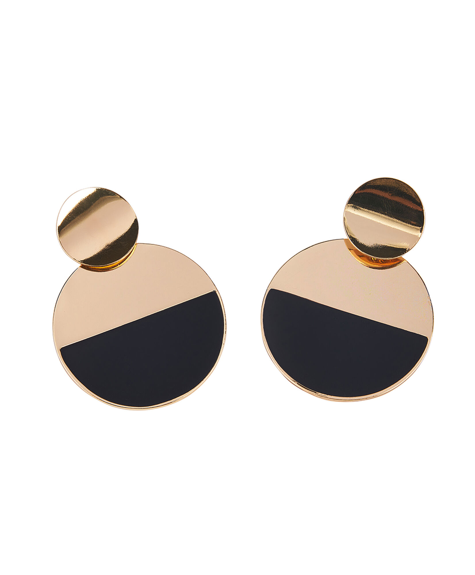 Aros mujer negro y dorado Aros mujer negro y dorado