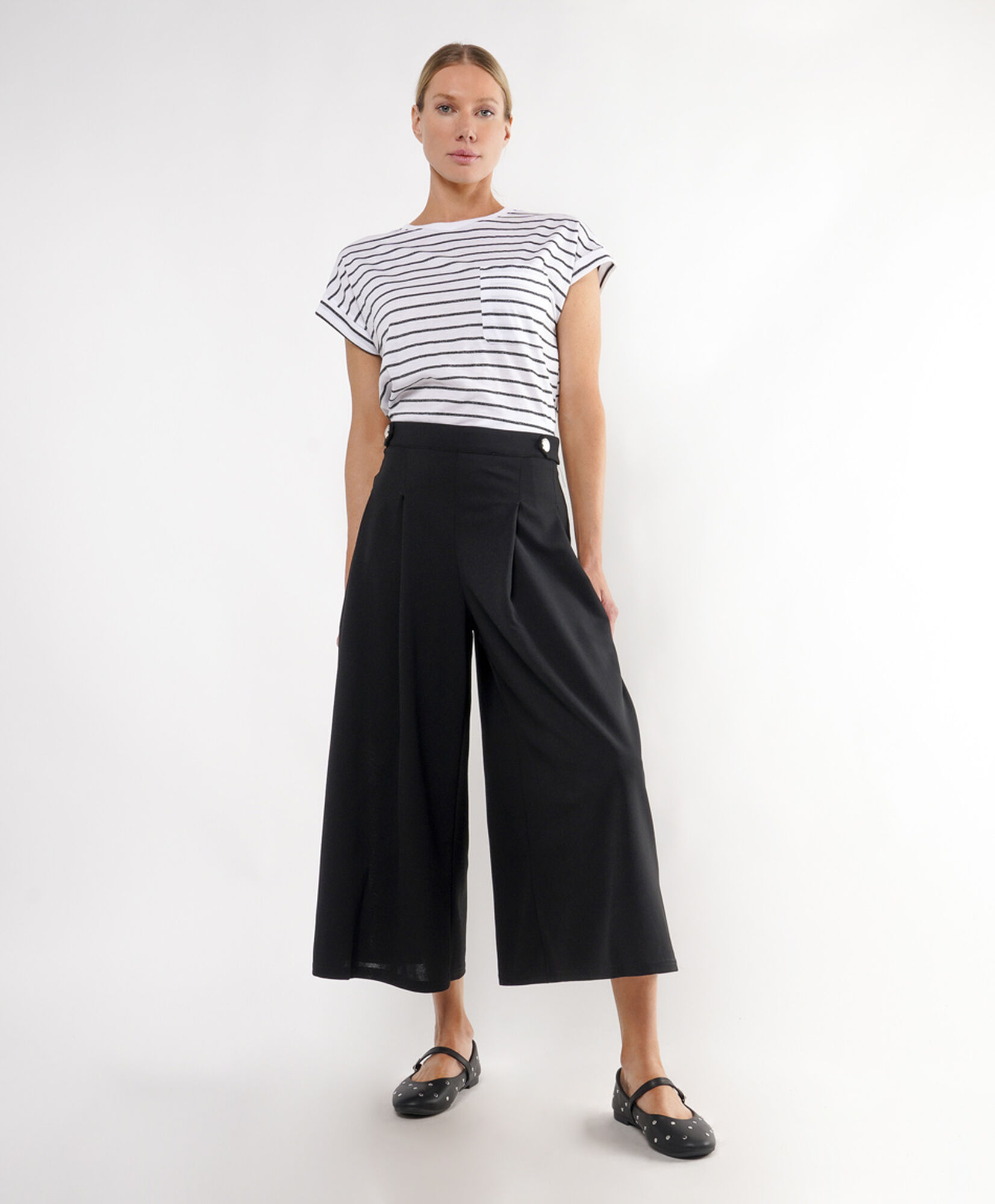 Falda pantalón mujer botones Falda pantalón mujer botones