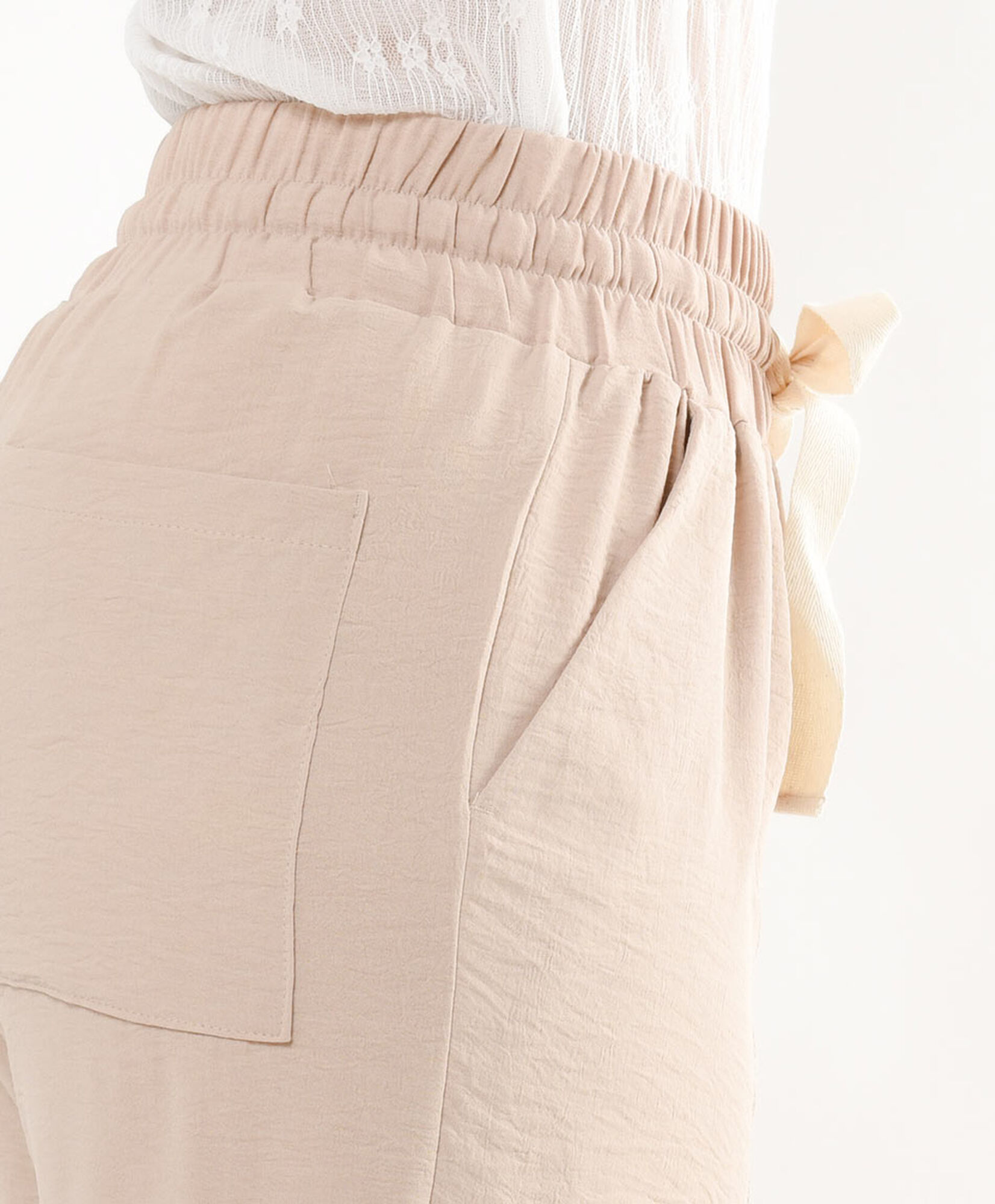 Pantalón mujer pretina ancha cordón Pantalón mujer pretina ancha cordón
