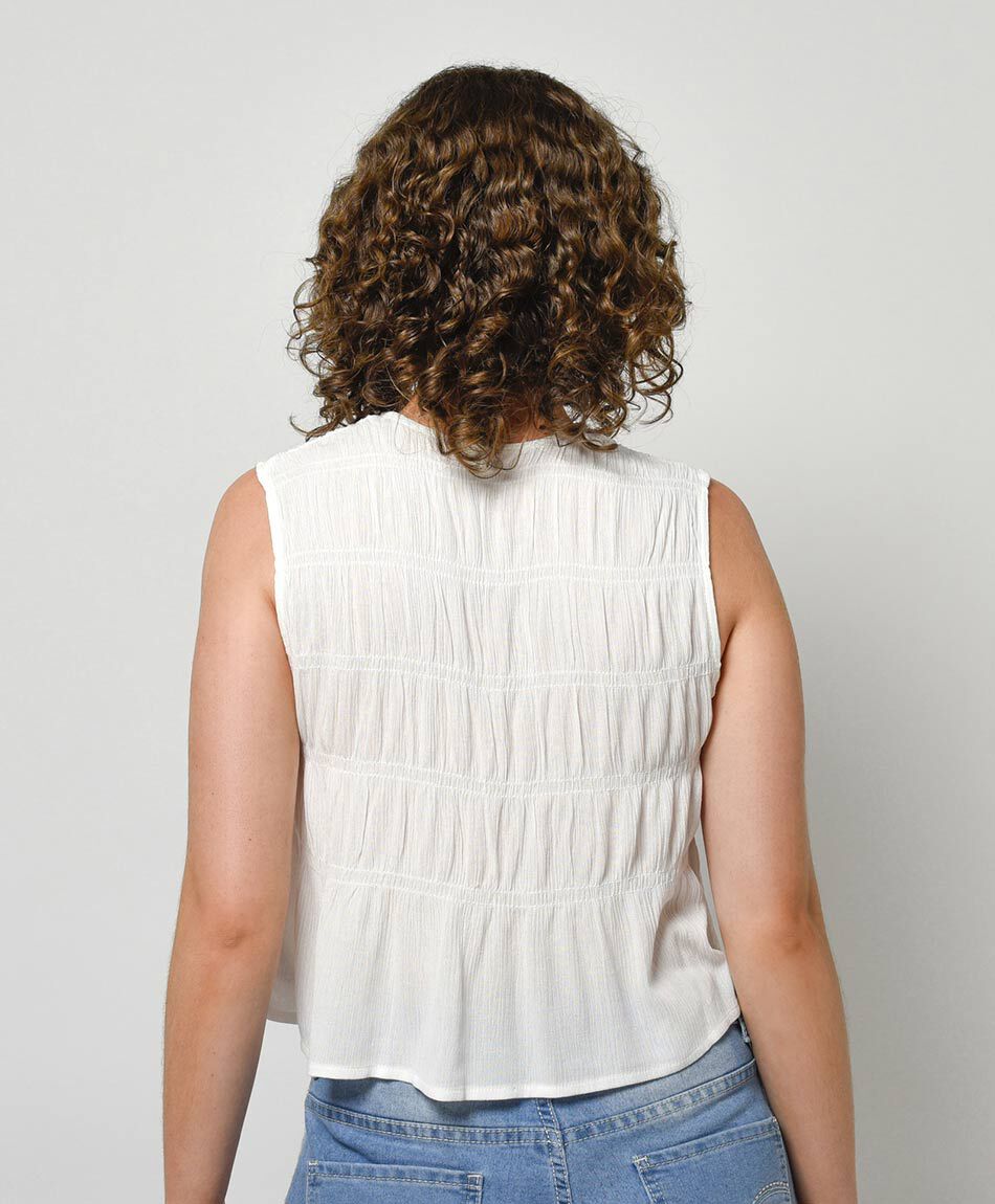 Blusa mujer detalles texturizados