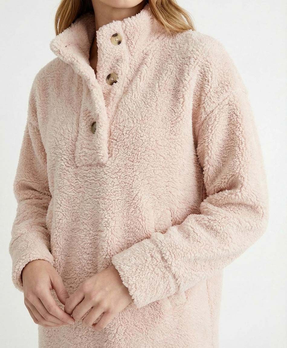 Poler&oacute;n manta mujer chiporro botones