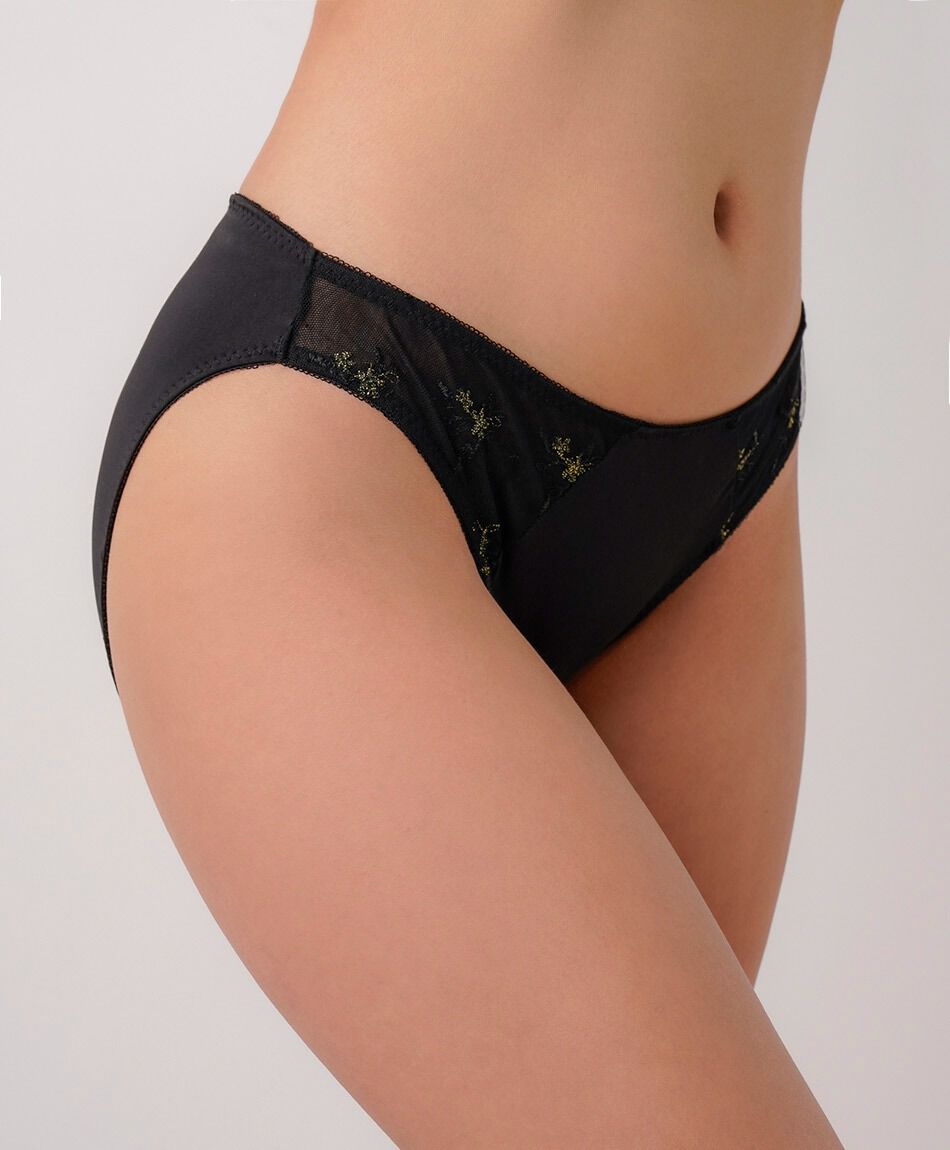 Calz&oacute;n bikini mujer encajes gold