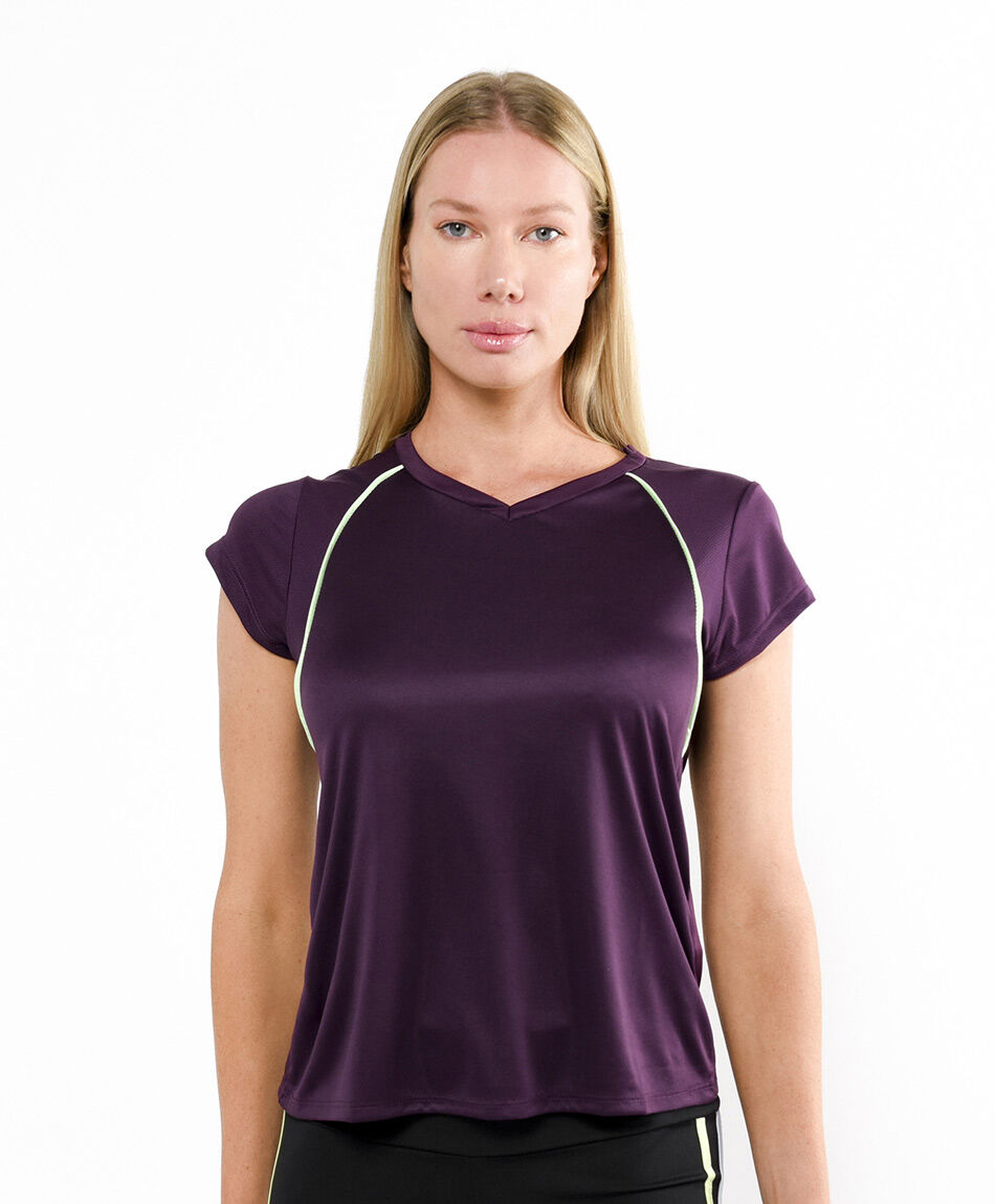 Polera deportiva mujer run mora