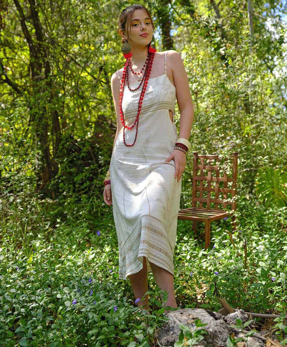 Vestido midi tirantes
