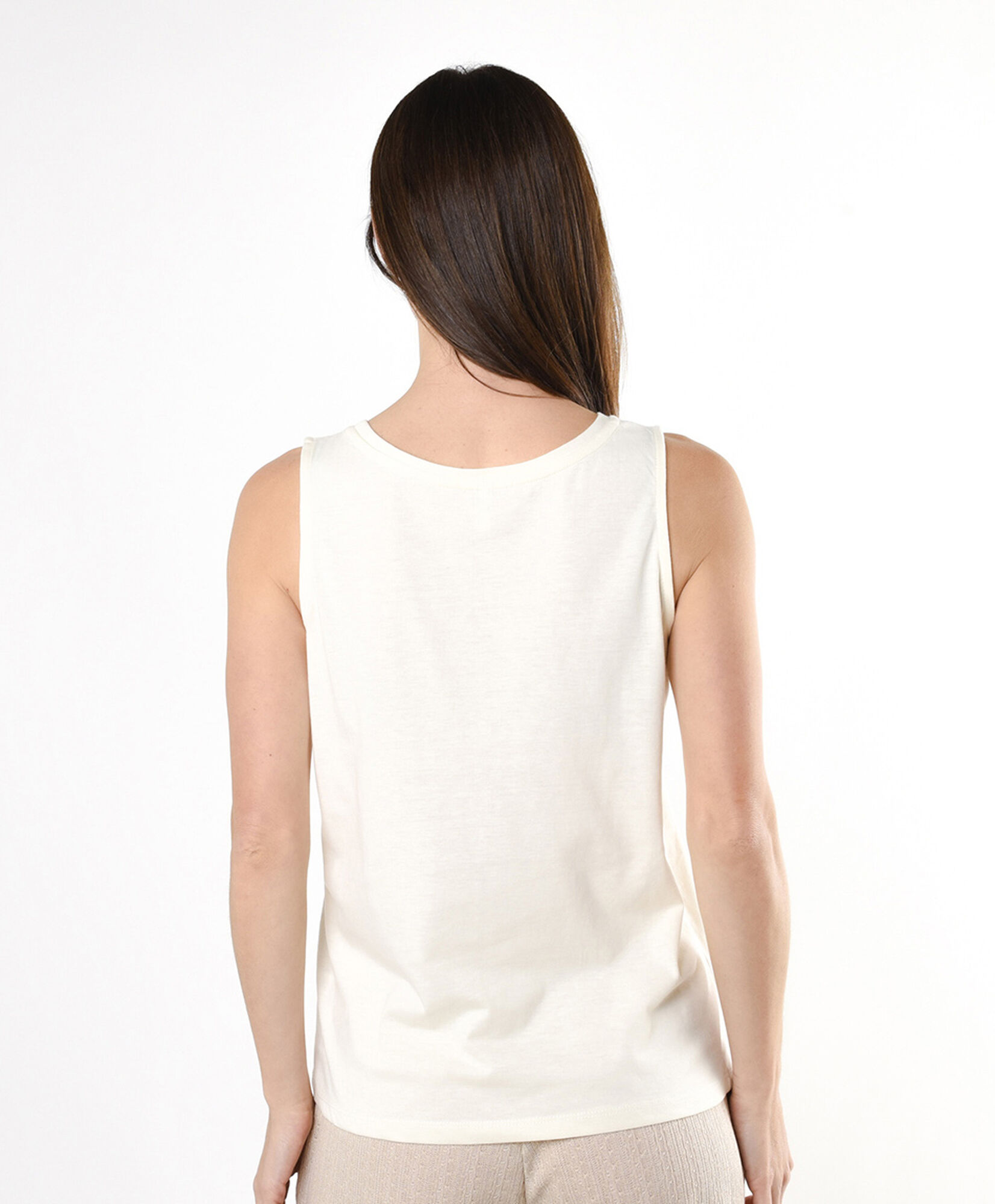 Polera mujer estilo crochet hombro sin mangas Polera mujer estilo crochet hombro sin mangas