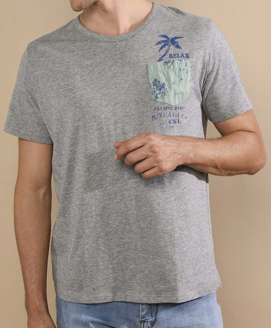 Polera manga corta cuello redondo