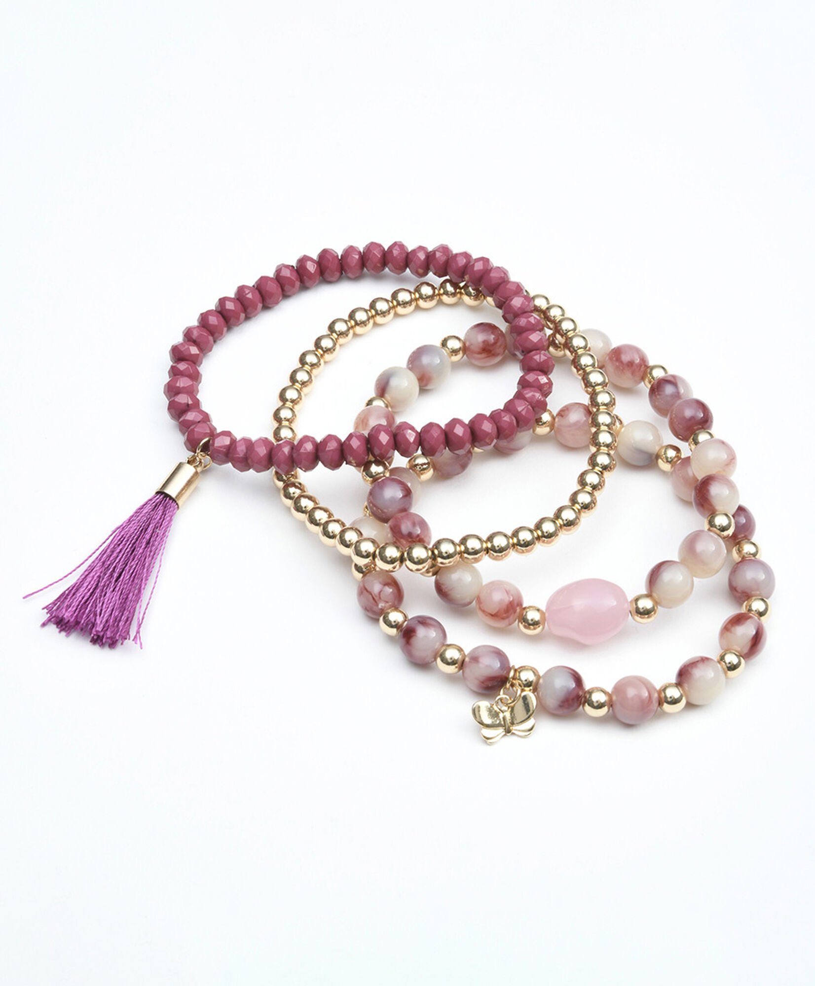Set 4 pulseras mujer elasticadas Set 4 pulseras mujer elasticadas