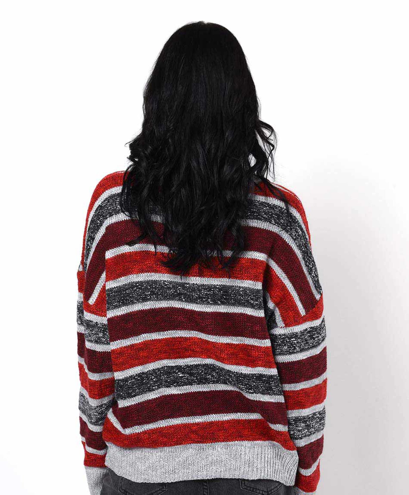 Sweater mujer líneas tricolor Sweater mujer líneas tricolor