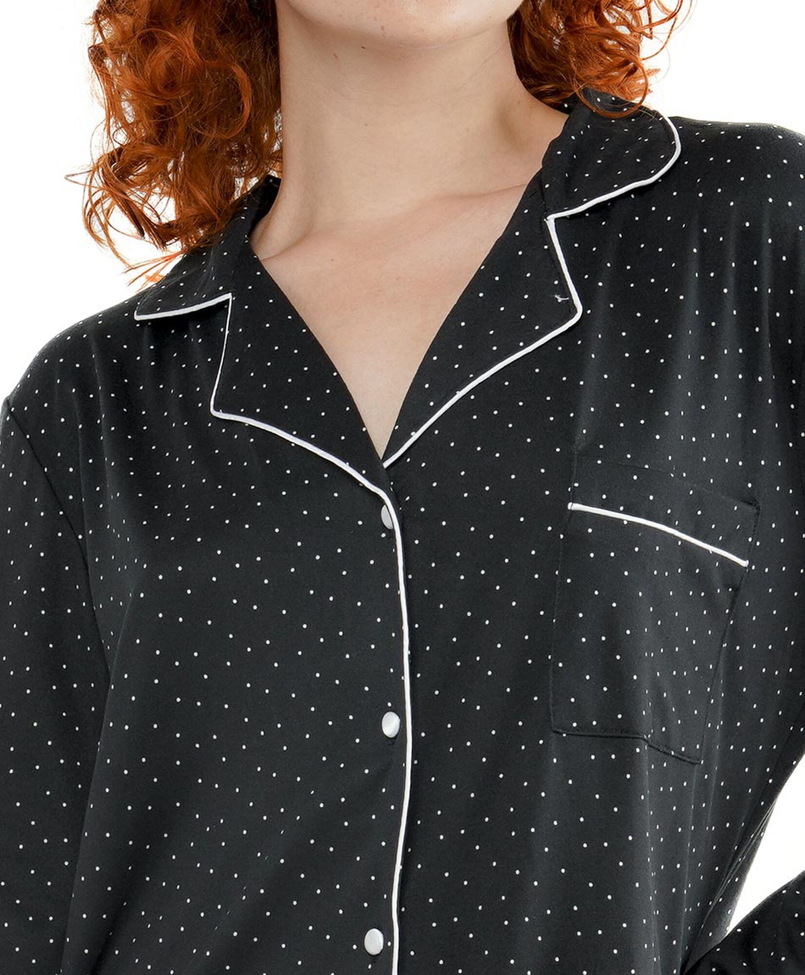 Camisola mujer puntitos piping Camisola mujer puntitos piping