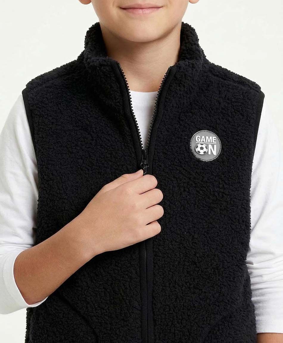 Poler&oacute;n ni&ntilde;o vest chiporro negro