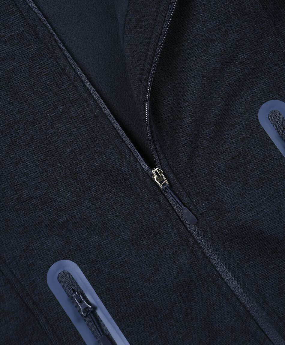 Chaqueta escolar jaspeada bolsillos