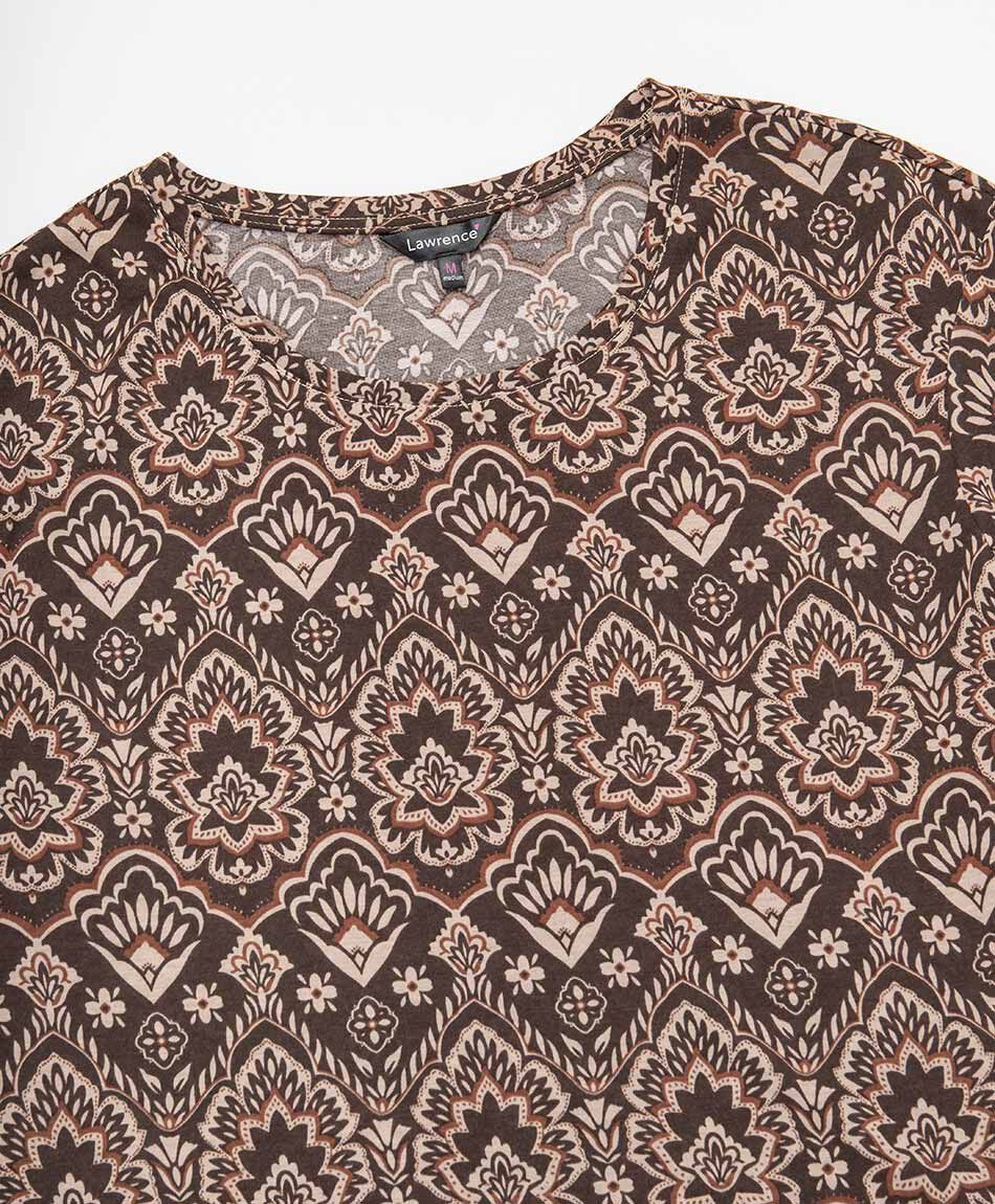 Polera mujer print mixto