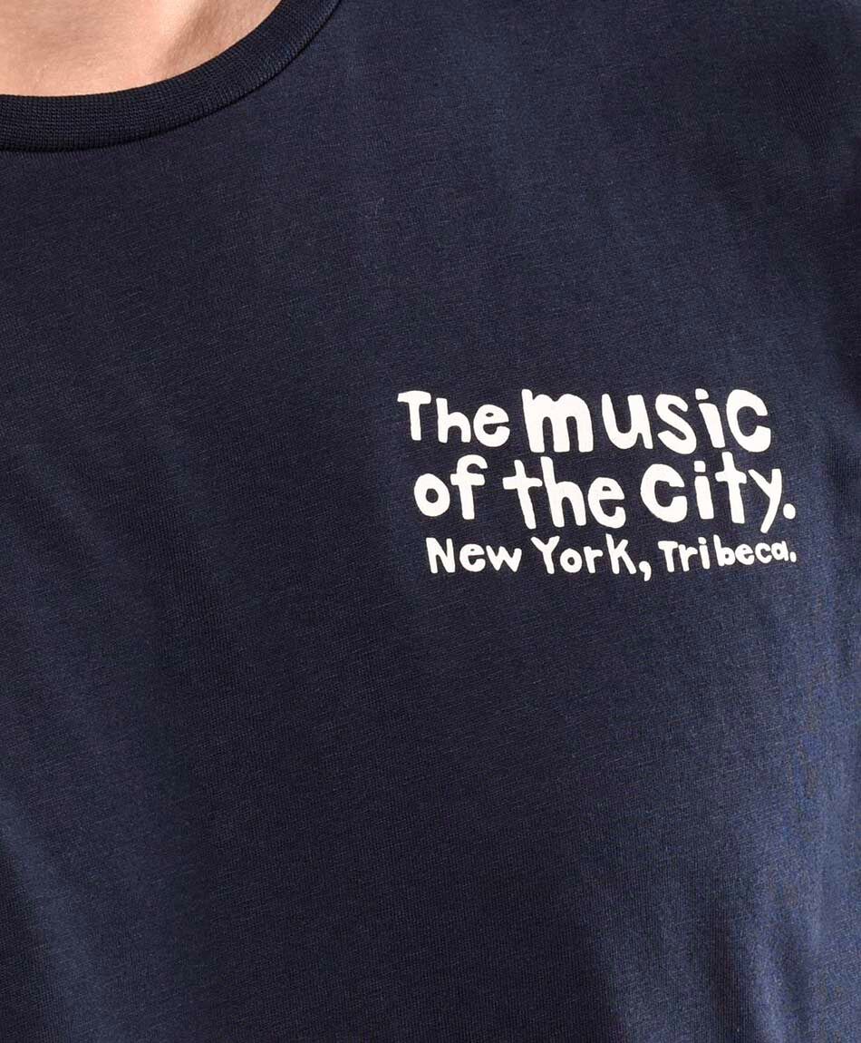 Polera hombre doble estampado music