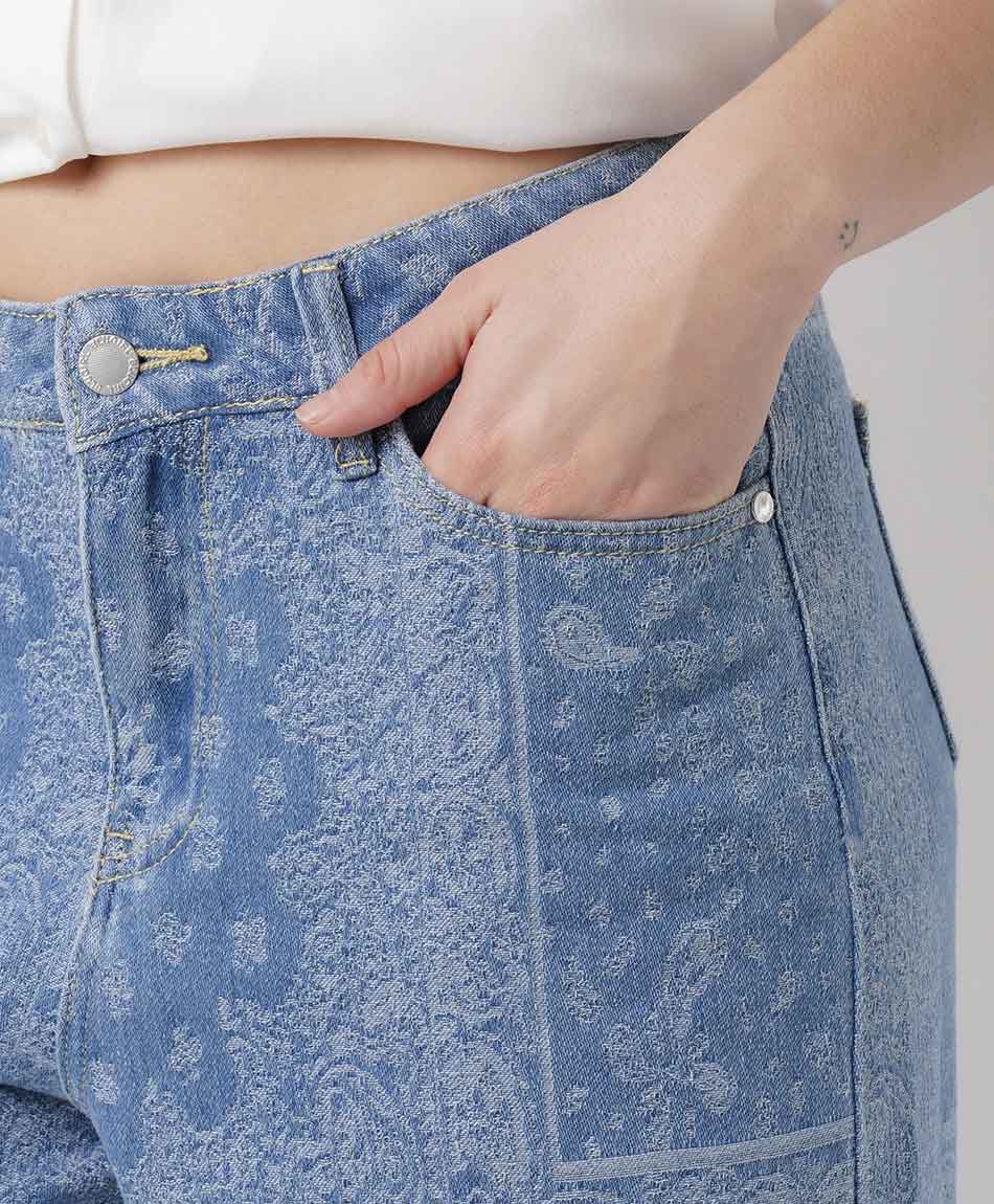 Jeans mujer wide leg estampados