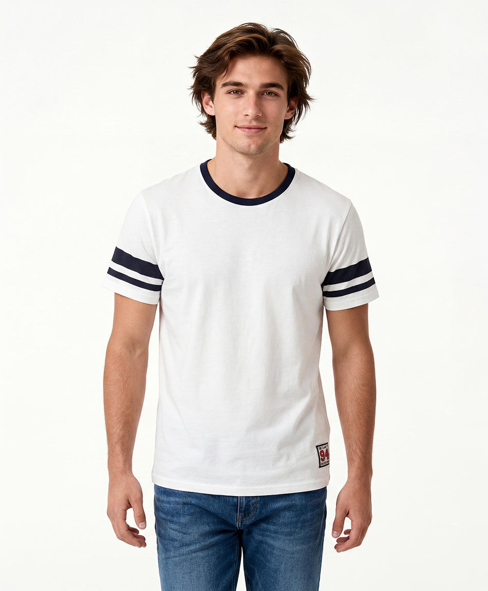 Polera hombre l&iacute;neas mangas