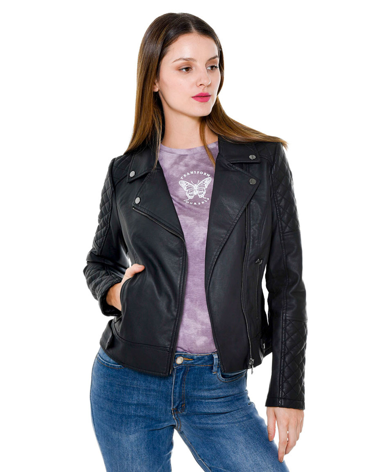 Biker black pespunte Biker black pespunte