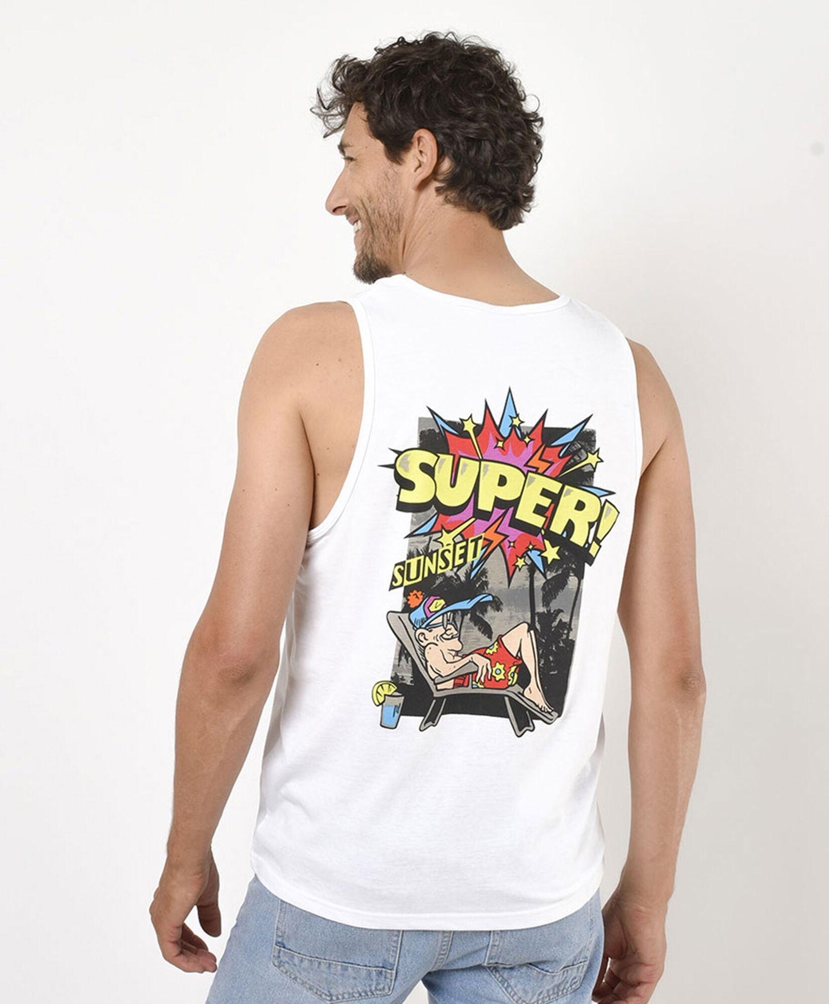 Polera hombre limonada sin mangas Polera hombre limonada sin mangas