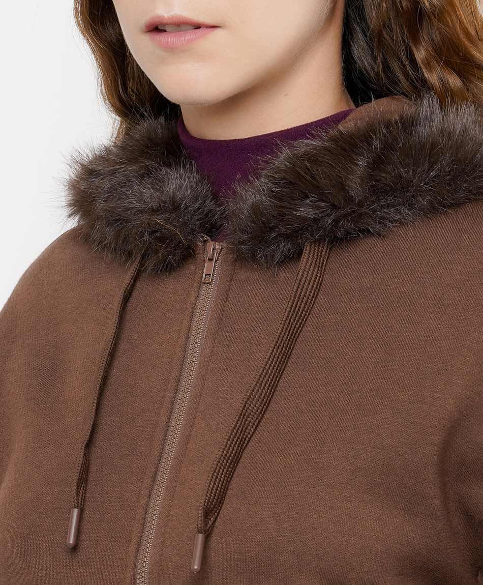 Poler&oacute;n mujer cuello pelitos