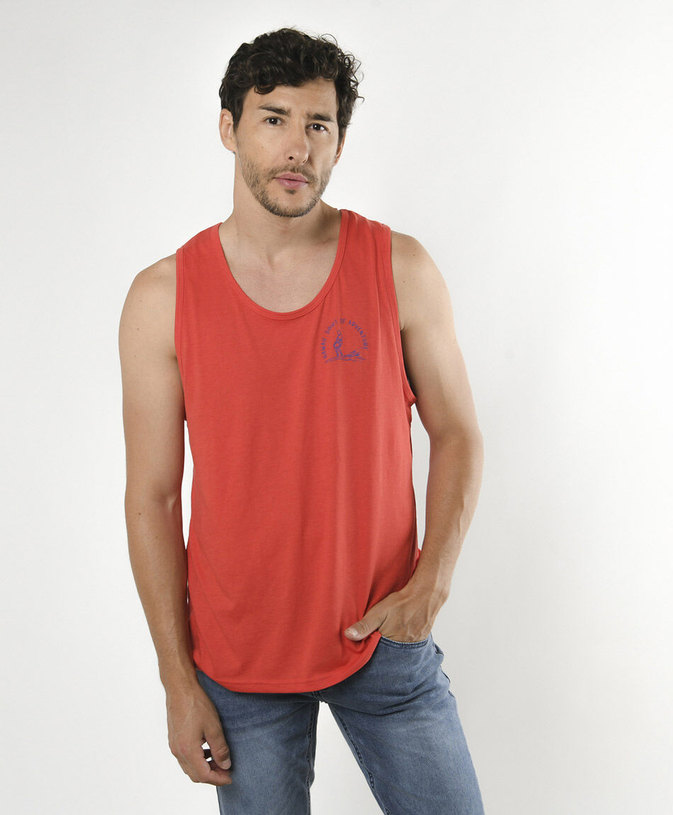 Polera hombre doble estampado surf