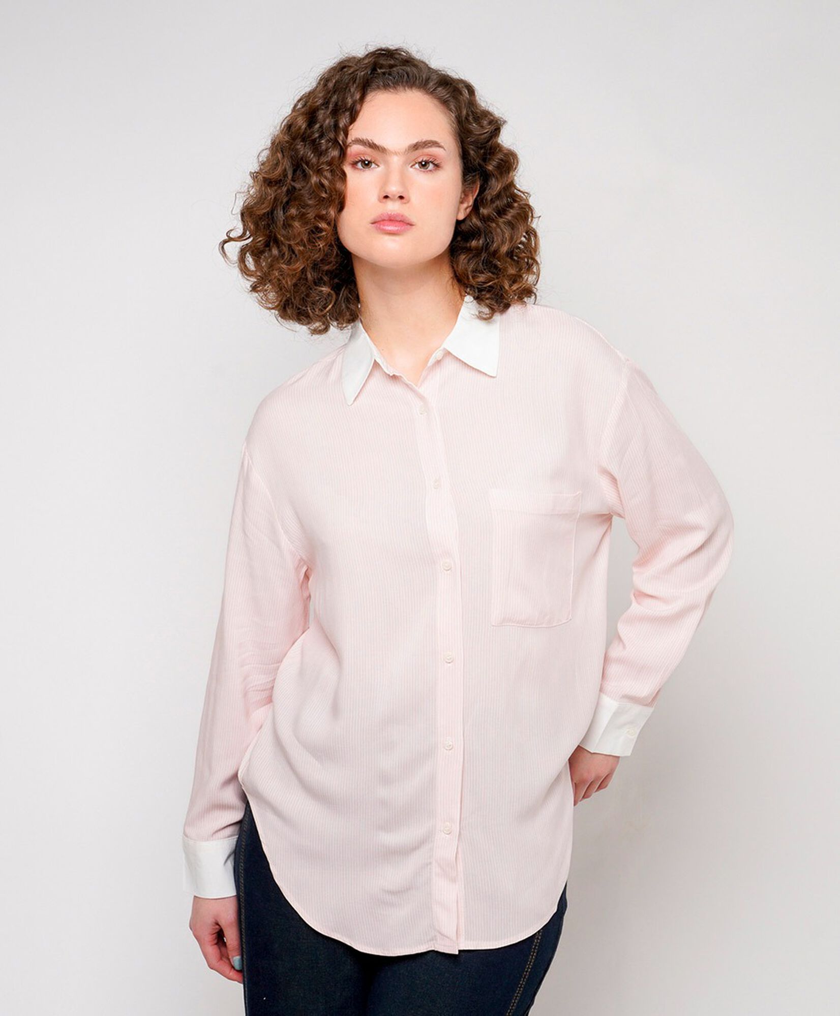 Blusa mujer líneas contraste Blusa mujer líneas contraste