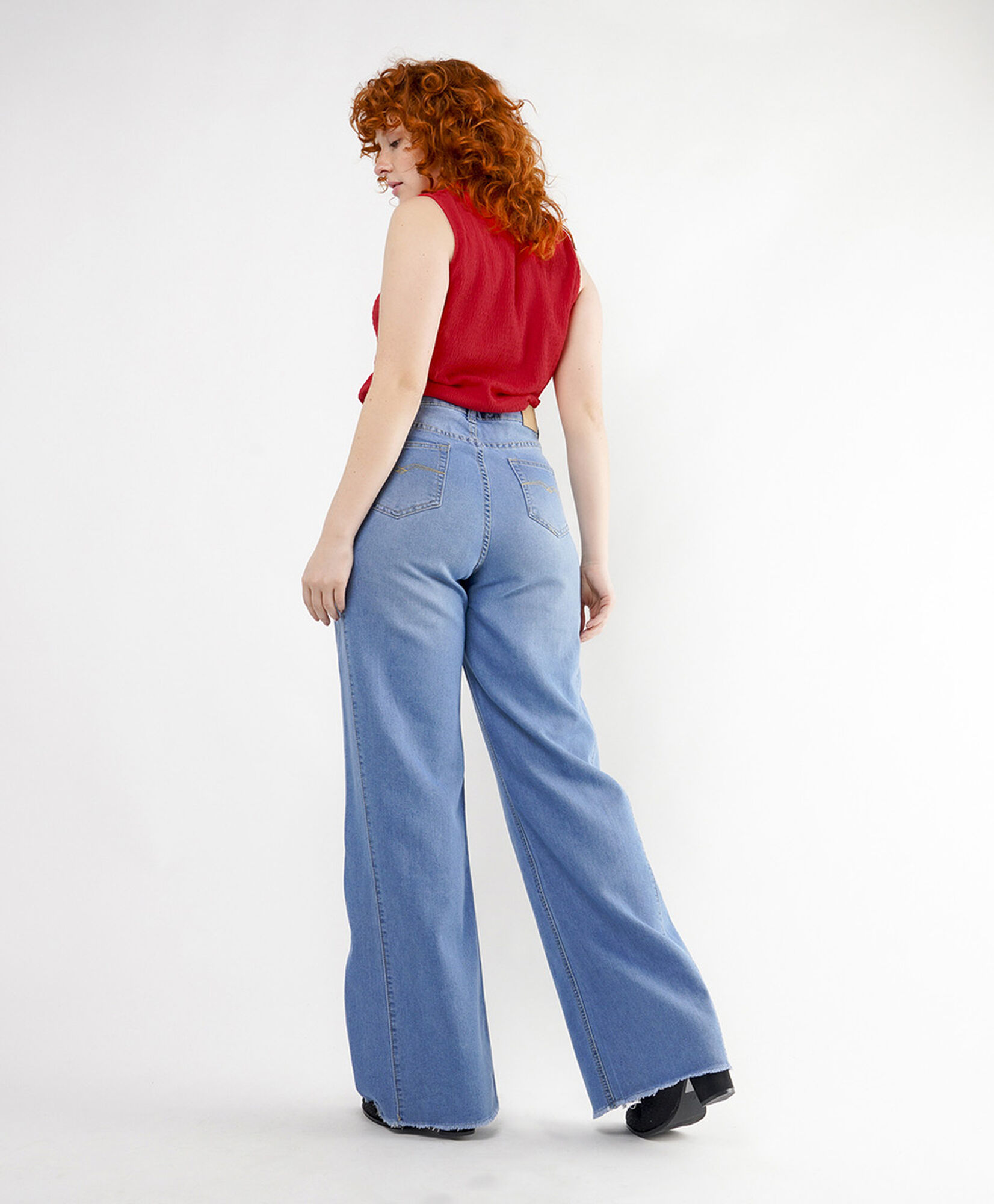 Jeans mujer pliegues wide Jeans mujer pliegues wide